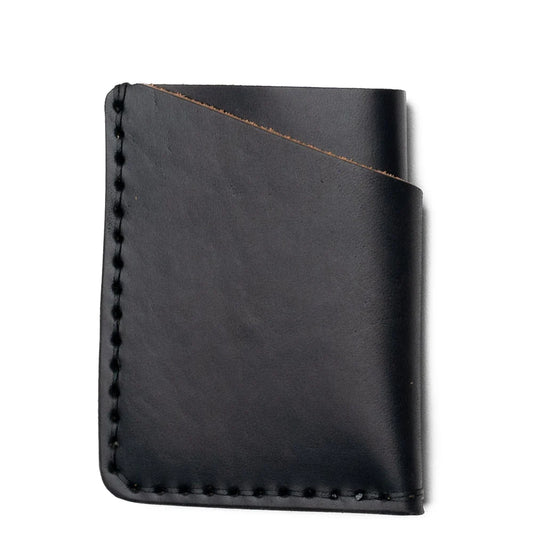 Praestans Vault Black Front Pocket Leather Wallet