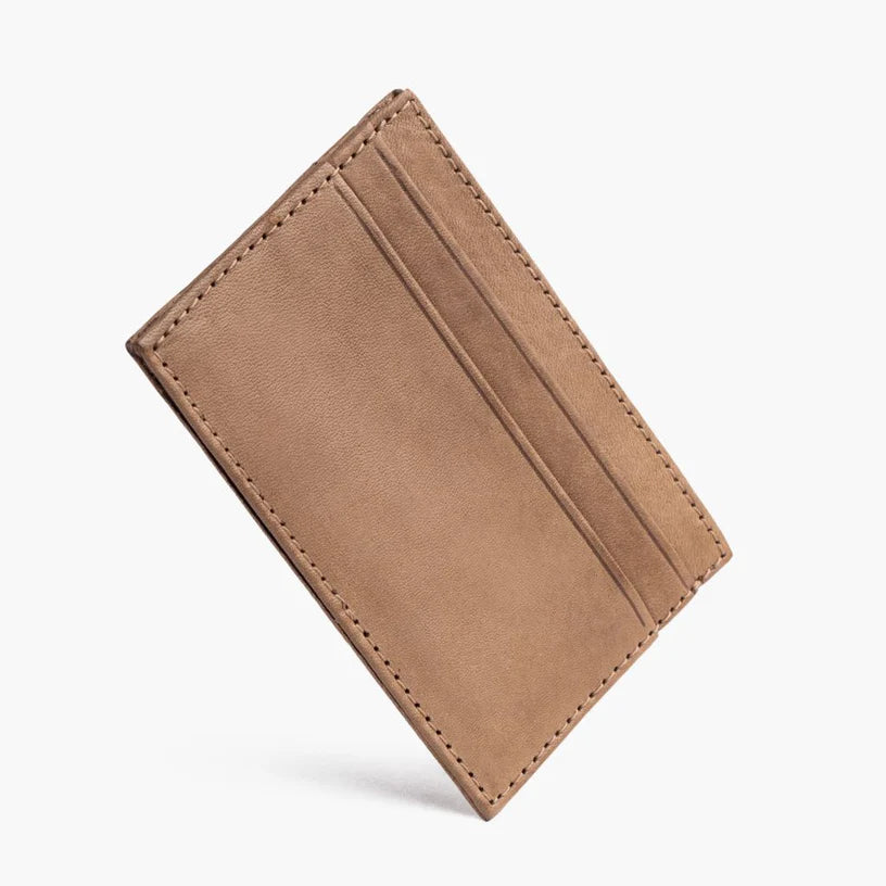 Praestans Vault | Leather Card Holder – Natural Vachetta