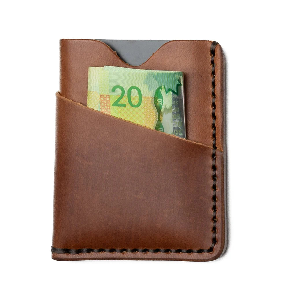 Praestans Vault | Front Pocket Leather Wallet – Light Brown