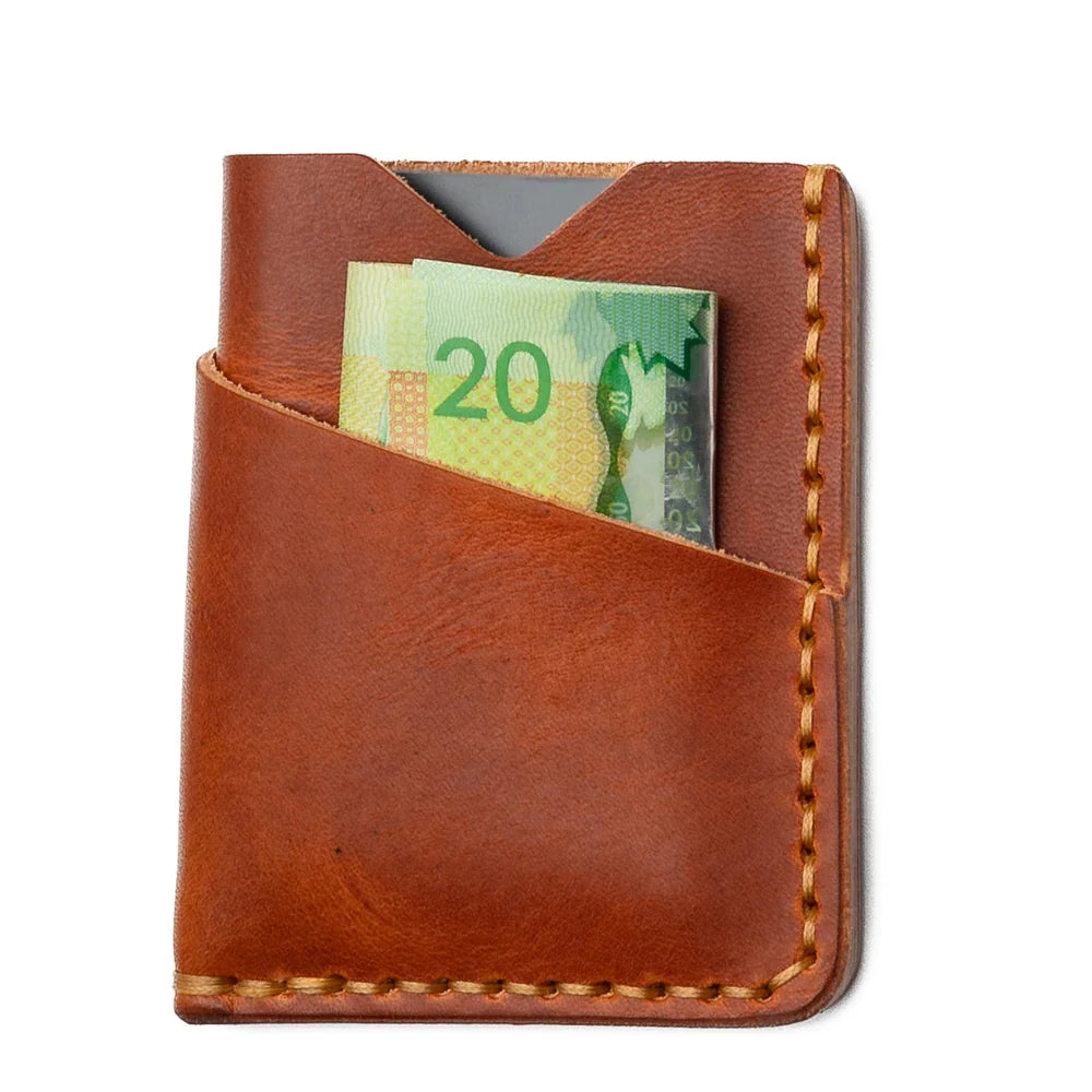 Praestans Vault English Tan Front Pocket Leather Wallet
