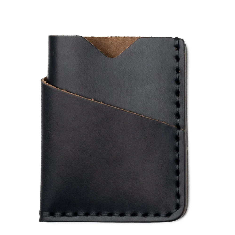 Black Front Pocket Leather Wallet