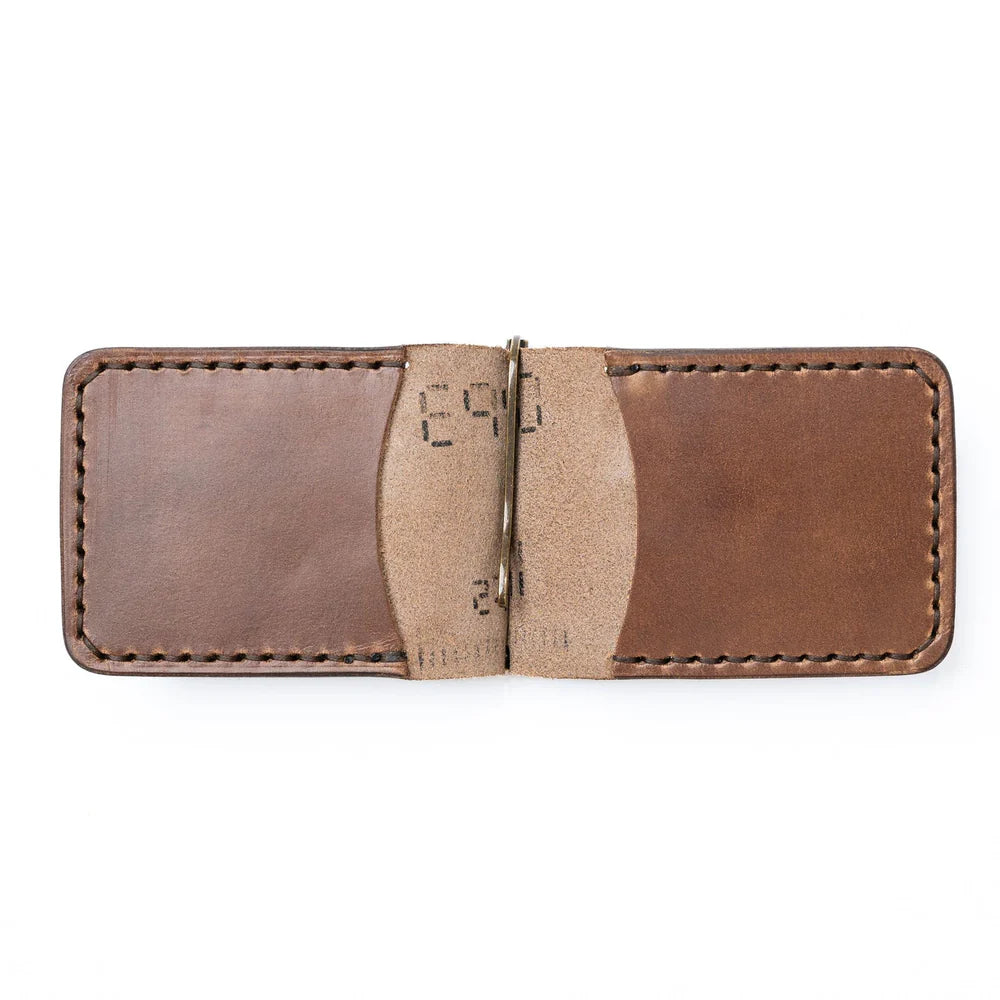 Praestans Vault | Leather Money Clip Wallet – Light Brown