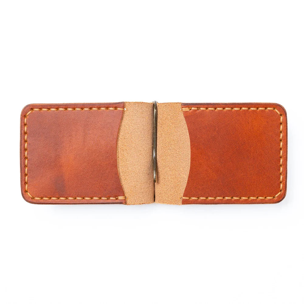 Praestans Vault | Leather Money Clip Wallet – Tan