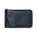 Black Leather Money Clip Wallet