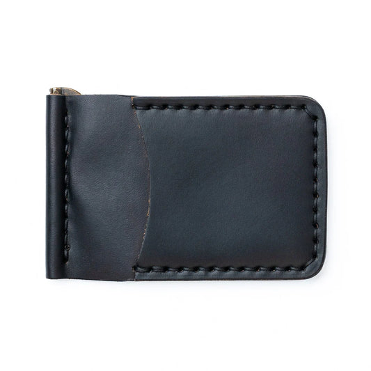 Praestans Vault Black Leather Money Clip Wallet