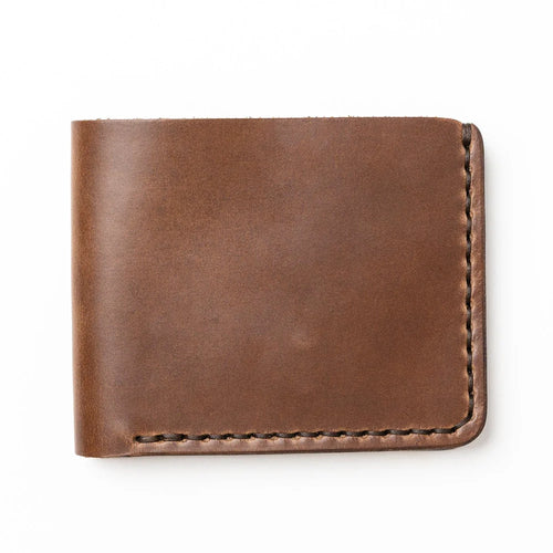 Natural Full Grain Bifold Leather Wallet