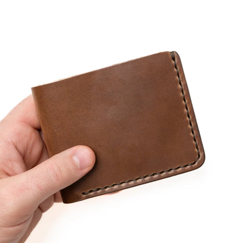 Natural Full Grain Bifold Leather Wallet