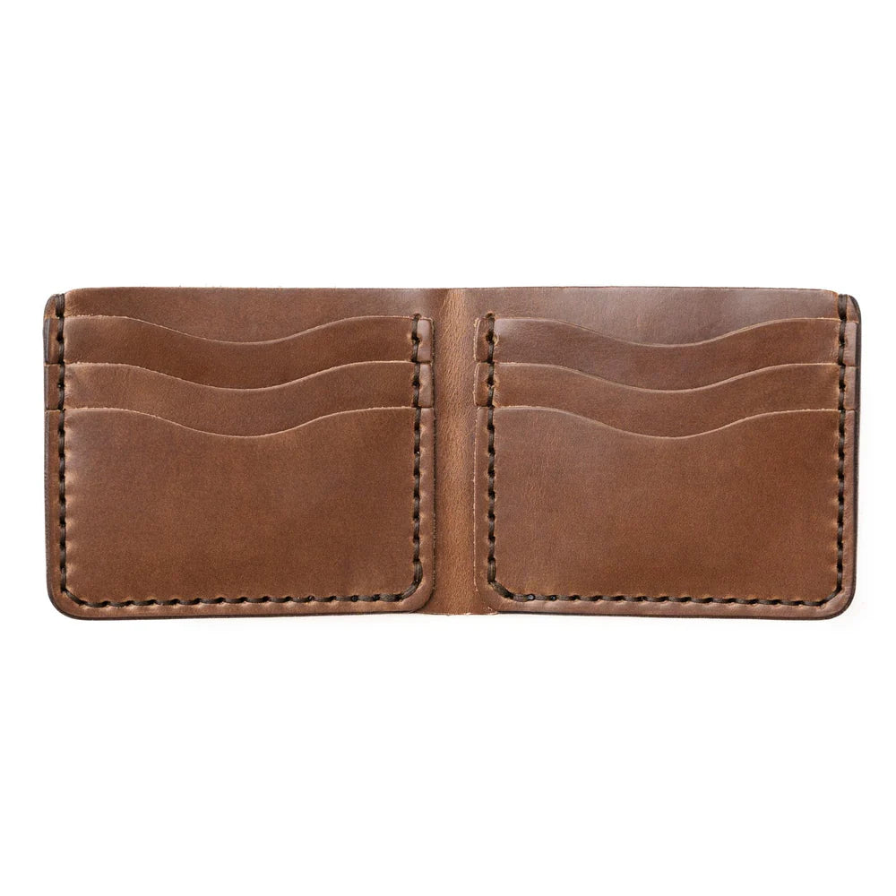 Natural Full Grain Bifold Leather Wallet