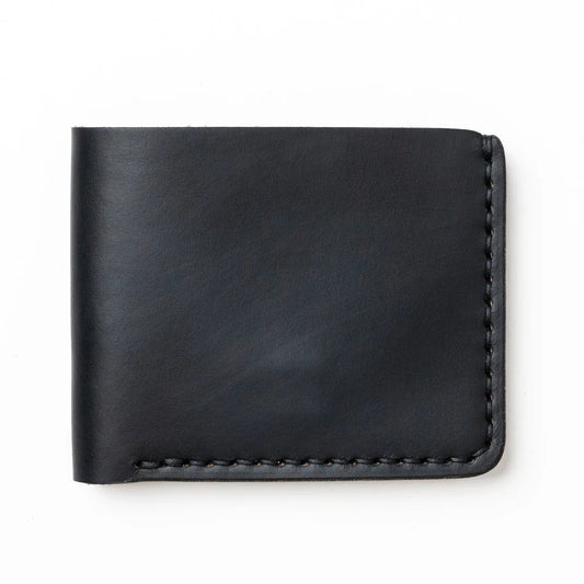 Praestans Vault Black Bifold Leather Wallet