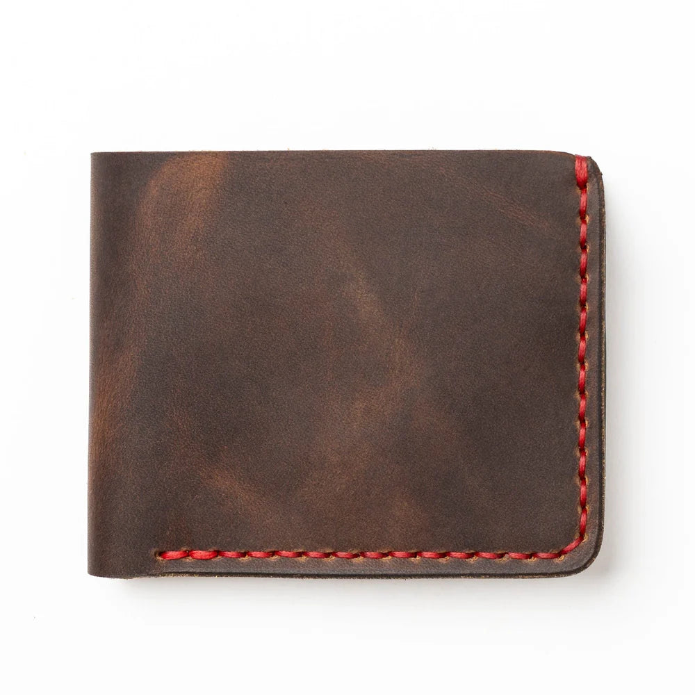 Praestans Vault Bifold Leather Wallet – Brown