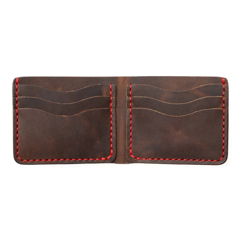 Praestans Vault Bifold Leather Wallet – Brown