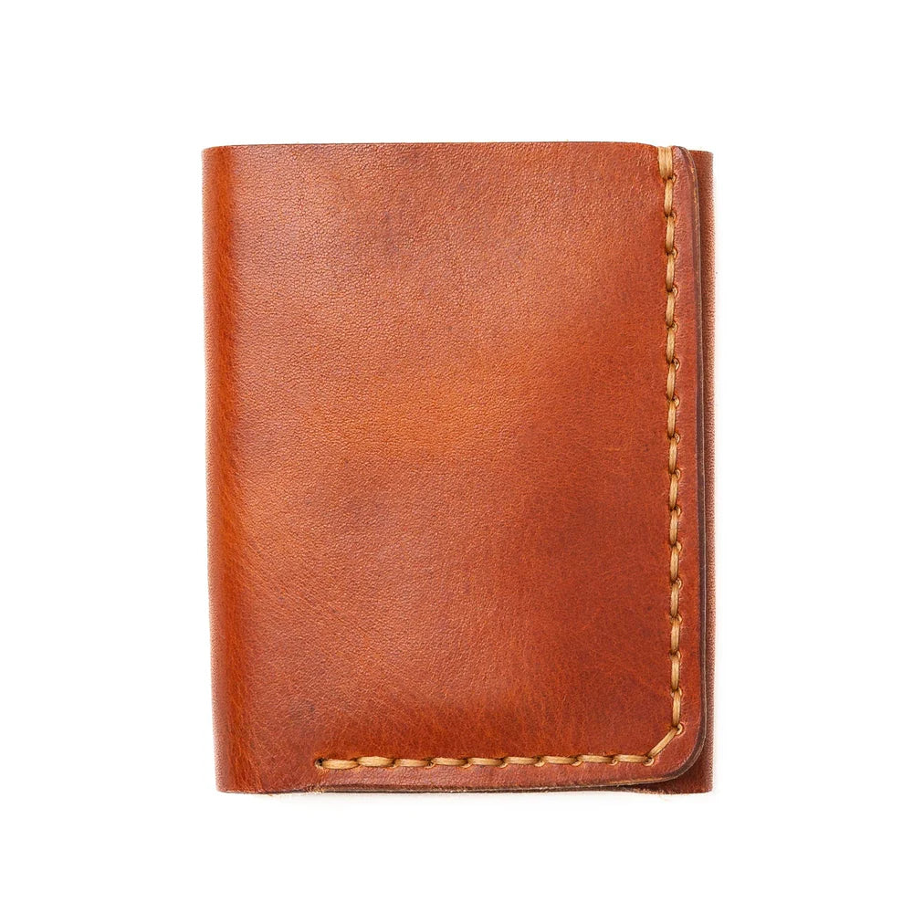 Tan Trifold Leather Wallet