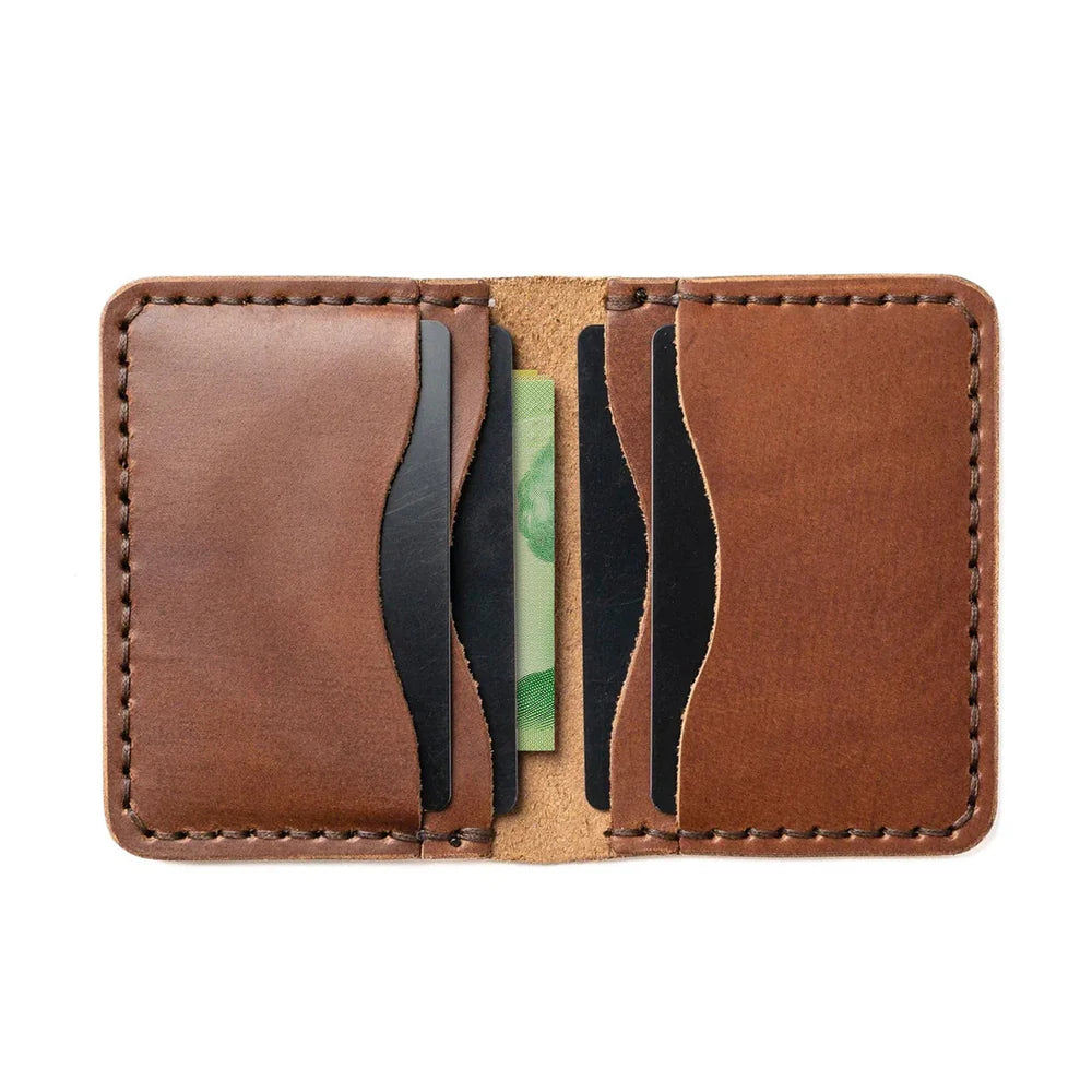 Praestans Vault Leather 5 Card Wallet – Natural